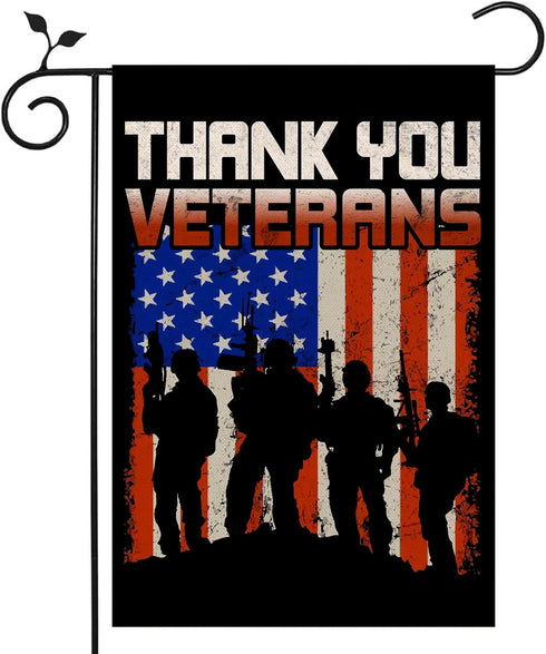 Nepnuser Thank You Veterans Garden Flag Honoring All Who Served Party Decoration American Patriotic Double Sided Yard Outdoor Decor...