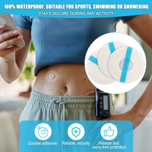 20pcs Adhesive Patches for CGM, Universal Waterproof Adhesive Sticker Sensor Covers Protection Breathable Clear Glucose Monitor Patch Long-Lasting...