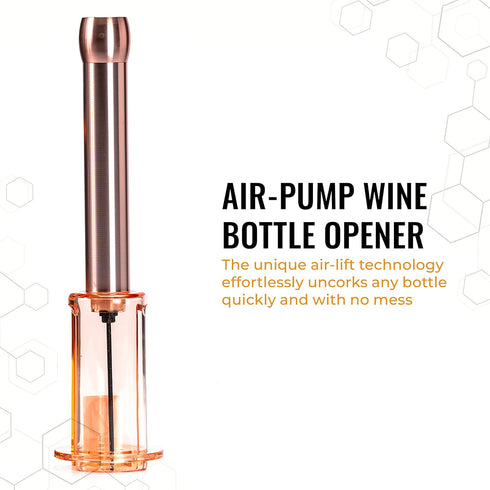 4-Piece Wine Opener Set - Manual Air Pump Wine Bottle Opener, Wine Aerator Pourer Spout, Wine Foil Cutter, Vacuum Wine Stopper - Wine Accessories ...