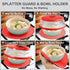 2 in 1, Aidacom Microwave Mat & Food Cover- 12" Mat as Bowl Holder, Cover for Splatter Guard, Multi-use: Silicone Trivet, Pot Holders, Drying, Bak...