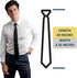 Clip on Ties for Men, 2 Pcs Black Clip on Tie & Tie Clips Set, 20 Inches Premium Solid Color Clip Ties for Men...