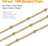 Kyutong 10M Gold Stainless Steel Jewelry Chain in Bulk Beaded Cable Link Chain Roll with Jump Rings and Lobster Clasps for DIY Jewelry Making Supp...