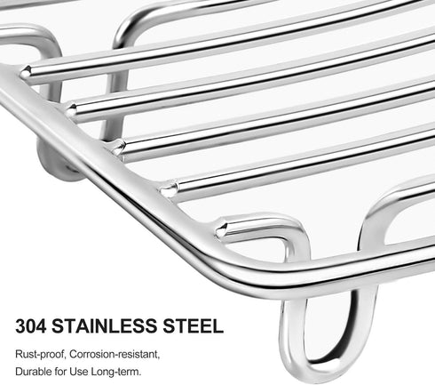 Bar Soap Dish Holder for Shower Bathroom Stainless Steel Rust Proof Self Draining, Chrome-1 Pack...