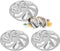 3 Pack Oyster Plate, Stainless Steel 8 Slots Oyster Grill Pan with Center Slot Multi-Functional Grill Pan for Oysters and Scallop, Sauce and Lemon...