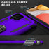 MERRO for Galaxy A42 5G Case with Screen Protector,Military Grade Shockproof Protective Phone Cover Pass 16ft Drop Test with Magnetic Kickstand an...