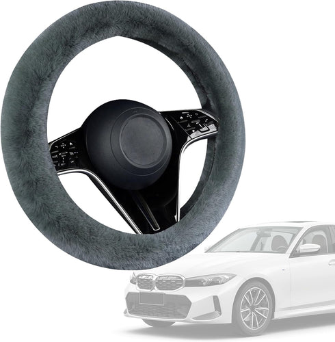 Steering Wheel Cover, Anti-Slip Universal Steering Wheel Cover, Fluffy Steering Wheel Cover, Non-Slip Car Steering Wheel Decoration Automotive Int...