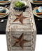 Burlap Table Runner 70 Inches Long,Western Texas Star Rustic Wood Farm Pattern Linen Dinner Table Setting Decor for Wedding Gatherings Party Baby ...