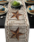 Burlap Table Runner 70 Inches Long,Western Texas Star Rustic Wood Farm Pattern Linen Dinner Table Setting Decor for Wedding Gatherings Party Baby ...