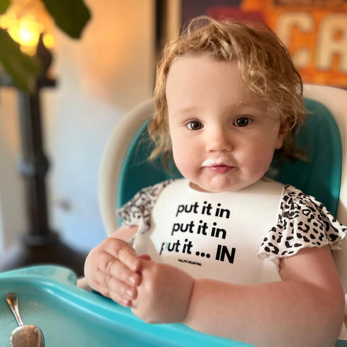 Ms Rachel - Miss Rachel - Mrs Rachel - Inspired Put It In Silicone Baby Feeding Bib...