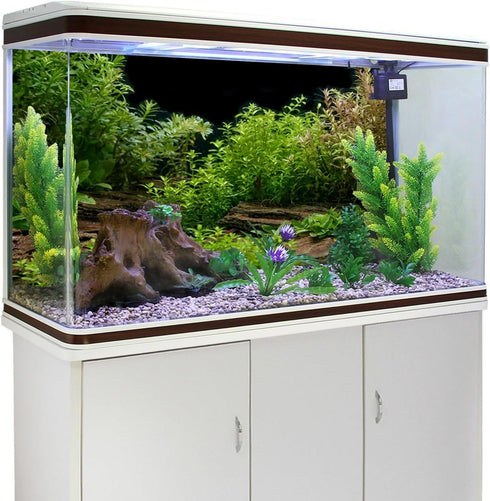 AWERT Aquarium Background River Bed & Lake Aquatic Plant Fish Tank Background Vinyl 72x18 inches...