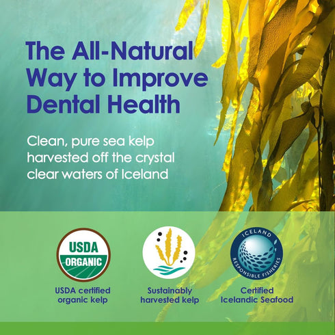 Dog Teeth Cleaning Powder, Dog Plaque and Tartar Remover, Bad Breath Treatment for Dogs with USDA Organic Sea Kelp Powder, Dog Dental Care Made Ea...
