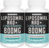Liposomal NAD+ 800 mg with Trans-Resveratrol 300 mg, Max Absorption, Actual NAD+ Boosting Supplement for Healthy Aging, Cellular Energy, DNA Repai...