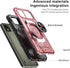 for Nokia C110 Phone Case with Tempered Glass Screen Protector,Military Grade Heavy Duty Shockproof Protective Cover,with Ring Kickstand Full-Body...
