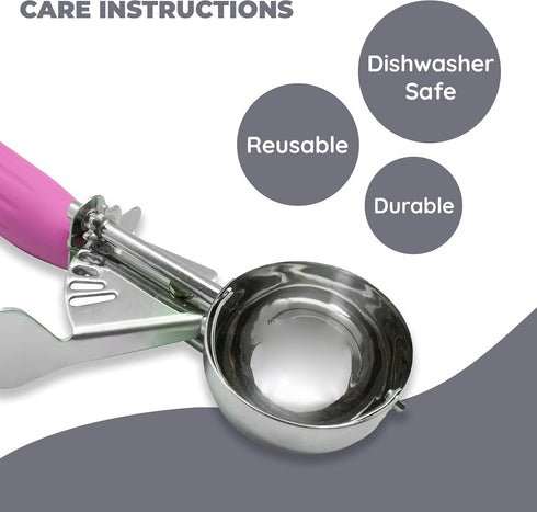 Good Living Ice Cream Scoop, Disher with Trigger Lever and Comfort Grip Handle, Colors Vary: 1 Pack...