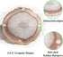 Natural Agate Coaster Set of 4, 3.5-4" Crystalline Geode Stone Coasters for Drinks Coffee Table Decor Agate Slices Glass Cups Holder for Home Gues...