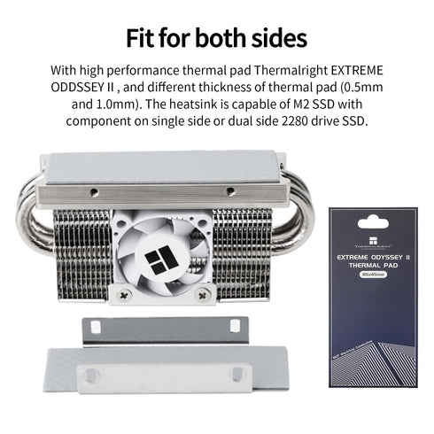 Thermalright HR10 2280 PRO SSD Cooler, Double Sided Heatsink, Carries 14.8W/m.k Silicone Pad, Includes 4 heatpipes, Reflow Process, 2280 SSD Heats...