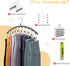 Legging Organizer for Closet, Metal Yoga Pants Hangers 1 Pack w/10 Clips Holds 10 Leggings, Hangers Space Saving Hanging Closet Organizer w/Rubber...