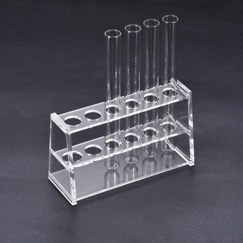 Acrylic Test Tube Holder Rack 6 Sockets for 10ml Centrifuge Tubes Clear (10ml,6 Sockets)...