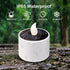 Solar Candle Lights Outdoor Waterproof - 8 Pack Rechargeable Flickering Tea Lights Solar Powered Reusable LED Candles Flameless Lamp Nightlights f...
