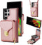 Compatible with Samsung Galaxy S22 Ultra 5G Wallet Case Crossbody Strap Leather Zipper Credit Card Holder Clasp Stand Cell Accessories Phone Cover...