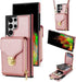 Compatible with Samsung Galaxy S22 Ultra 5G Wallet Case Crossbody Strap Leather Zipper Credit Card Holder Clasp Stand Cell Accessories Phone Cover...