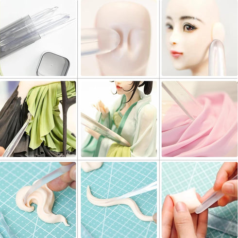KALAIEN 9 Pack Pottery Sculpting Tools Polymer Modeling Clay Tools Kit, Modeling Dotting Tool for DIY Handicraft...