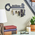 Key Organizer Wall Mount Rack - Decorative 10 Hook Iron Key Ring Holder for Wall - Ideal for Entryway, Front Door, Kitchen, Hallway - Includes Scr...
