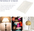 Uonlytech Lamp Shade Linen Pre-cut Round Craft Diy Making Cover Lampshade Material Fabric Floor Styrene Light Shade Cloth Desks White for Re Repla...