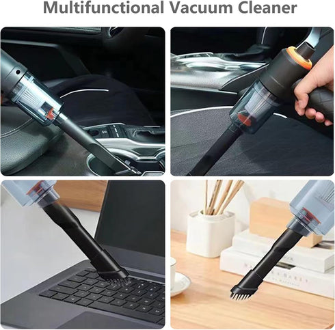 Handheld Car Vacuum Cleaner Cordless, 4000Pa Powerful Portable Mini Vacuum Cleaner 2 in 1 Low Noise Air Buster with Multi-Nozzles for Car, Home, O...