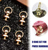 Leather Rivets 12 PCS Brass Ball Studs Screw Rivets, 360 Degree Rotatable D Ring for Purse Hardware for Bag Making Handbag Phone Case Belt DIY, Le...