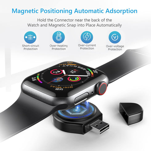 Magnetic Wireless Charger, 15W Fast Mag-Safe Charger with i-Watch Charger,2-in-1 Fast Charging Cable Compatible with i-Phone 14/13/12 Mini Pro Max...