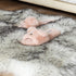 Carvapet 2x4ft White Faux Sheepskin Rug with Black Tips Soft Shaggy Plush Area Mat for Bedroom Living Room Beside Floor Decor...