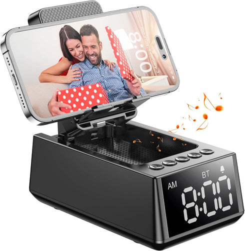 Birthday Gifts for Men Women, Cell Phone Stand Bluetooth Speaker with Anti-Slip Base, Hd Surround Sound, Cool Multi Functional Gadget, Unique Gift...