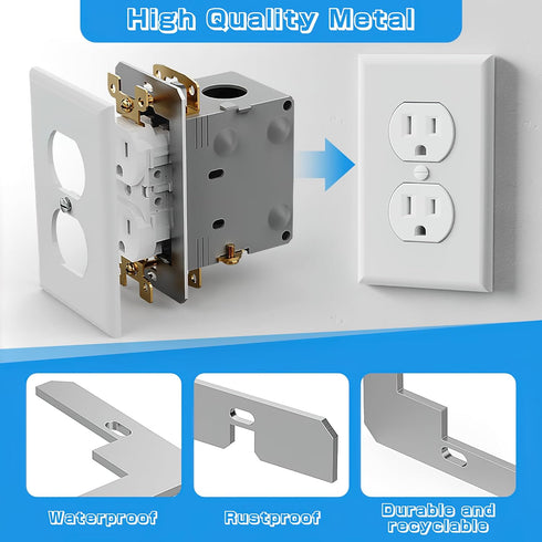 Wall Plate Spacer,Flush Fit Device Leveling Plates For Wall Outlet Repair And Loose Electrical Outlet Fix,Receptacle Spacers Shims For Use With Ou...