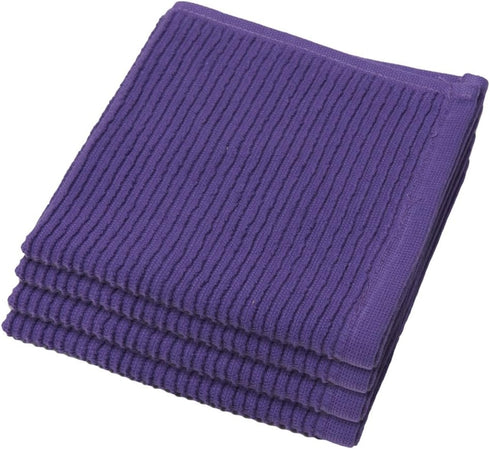 Now Designs Ripple Kitchen Dishcloth, Set of 4, Prince Purple...