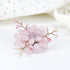 AeraVida Charming and Stylish Vibrant Pink Simulated Quartz Lotus Flower Brooch Pin...