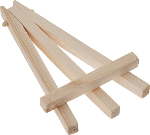 eBoot 12 Pack Mini Wood Display Easel Natural Wood Display Stand for Displaying Small Canvases, Business Cards, Photos, DIY Crafts, Home Decoratio...