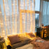 HEYFUNi 304 LED Curtain Lights Outdoor, 9.8Ft*9.8Ft Hanging String Lights Plug in with 8 Modes, Connectable Curtain Fairy Lights for Bedroom, Dorm...