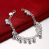 Metmejiao Charming Fashion 925 Sterling Silver Plated Bracelet Jingle Bells Bead Charm Bracelet Lady Jewelry...
