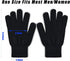 3 Pairs Winter Magic Gloves Adults Warm Stretchy Unisex Black Gloves One Size Fits Most Men Women Teens Magic Knit Gloves...