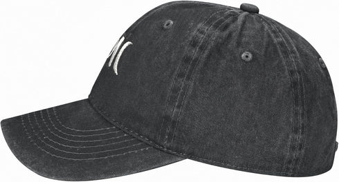 Gothic Goth Crescent Moon Hat, Adjustable Embroidered Washed Baseball Cap for Men Women...