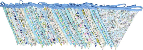 10M/32Ft Triangle Bunting Banner, 36 Pcs Cotton Fabric Flags Pennant Garlands for Birthday Party, Wedding, Baby Shower, Outdoor and Home Decoratio...