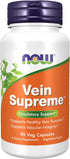 NOW Supplements, Vein Supreme™, Healthy Vein Function*, Circulatory Support*, 90 Veg Capsules...