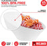 6oz White Plastic Serving Bowls (8 Pack) Small Disposable Snack Bowl Candy Dishes, Buffet Containers for Chips, Popcorn, Snacks, Mints, Salad Bar,...