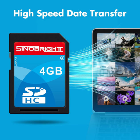 SD Card 4GB SDHC Class 4 Flash Memory Card 4 GB Digital Camera Cards 1Pack...