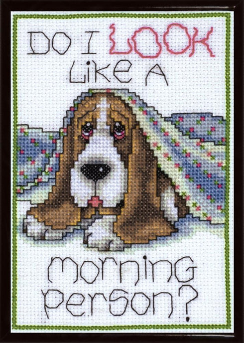Tobin DW9781 14 Count Morning Dog Counted Cross Stitch Kit, 5" x 7", Multi-Colored...