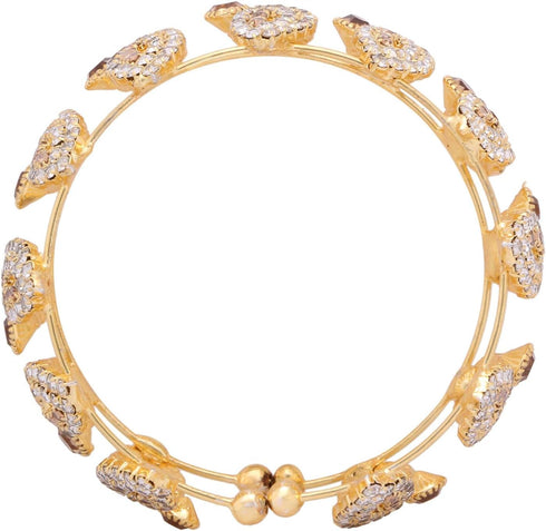 Efulgenz Indian Bridal Cubic Zirconia Crystal Cuff Bracelet Wedding Jewelry for Brides Women...