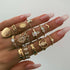 Gold Knuckle Stacking Rings for Women Stackable Joint Finger Statement Rings Set Boho Vintage Midi Rings Y2k Moon Star Snake Butterfly Pearl Top F...