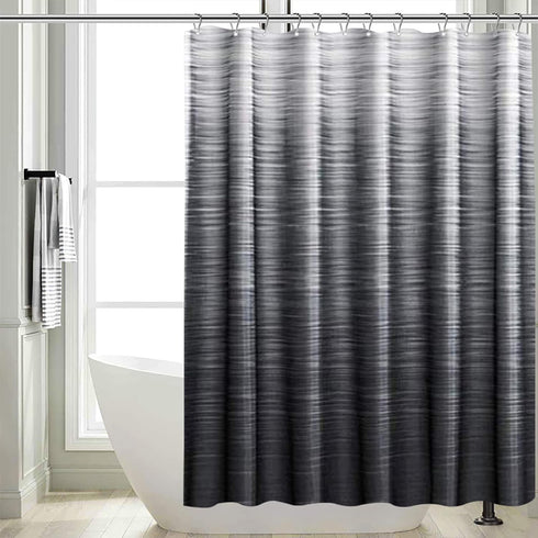 SPXUBZ Black Grey Shower Curtain for Bathroom Modern Ombre Decor Bath Curtains Set with 12 Hooks Minimalist Natural Art Waterproof Shower Curtain ...