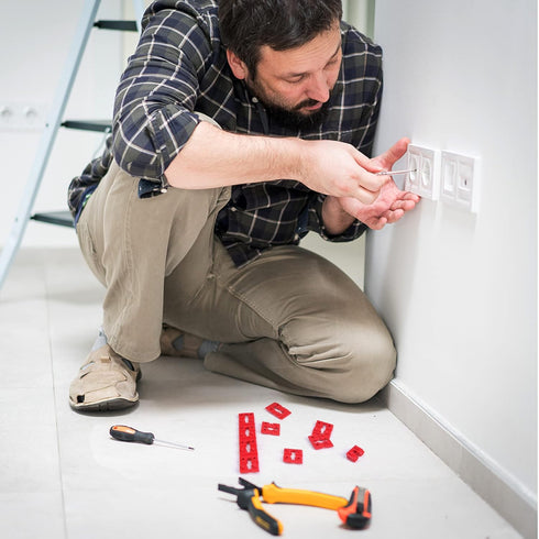 208 Pcs Switch and Receptacle Spacer for Loose Outlet Plug Fix - Outlet Spacers for Electrical Box - Electrical Extender Outlet Shims Light Switch...